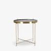 Ajdir sofabord Messing/glas