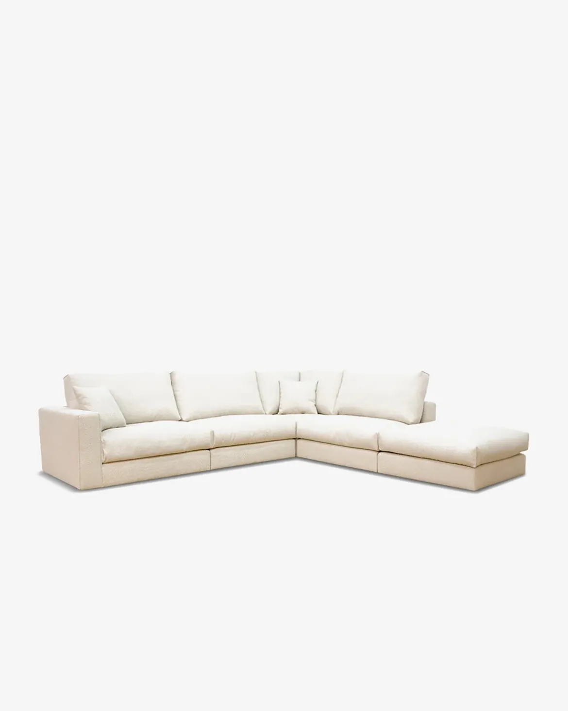 Andretta byggesofa Hvid bouclé