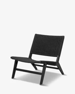 Bali loungestol Sort flet