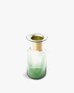 Barfly vase Grøn glas / messing