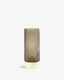 Barfly vase Mørk grøn glas/ messing