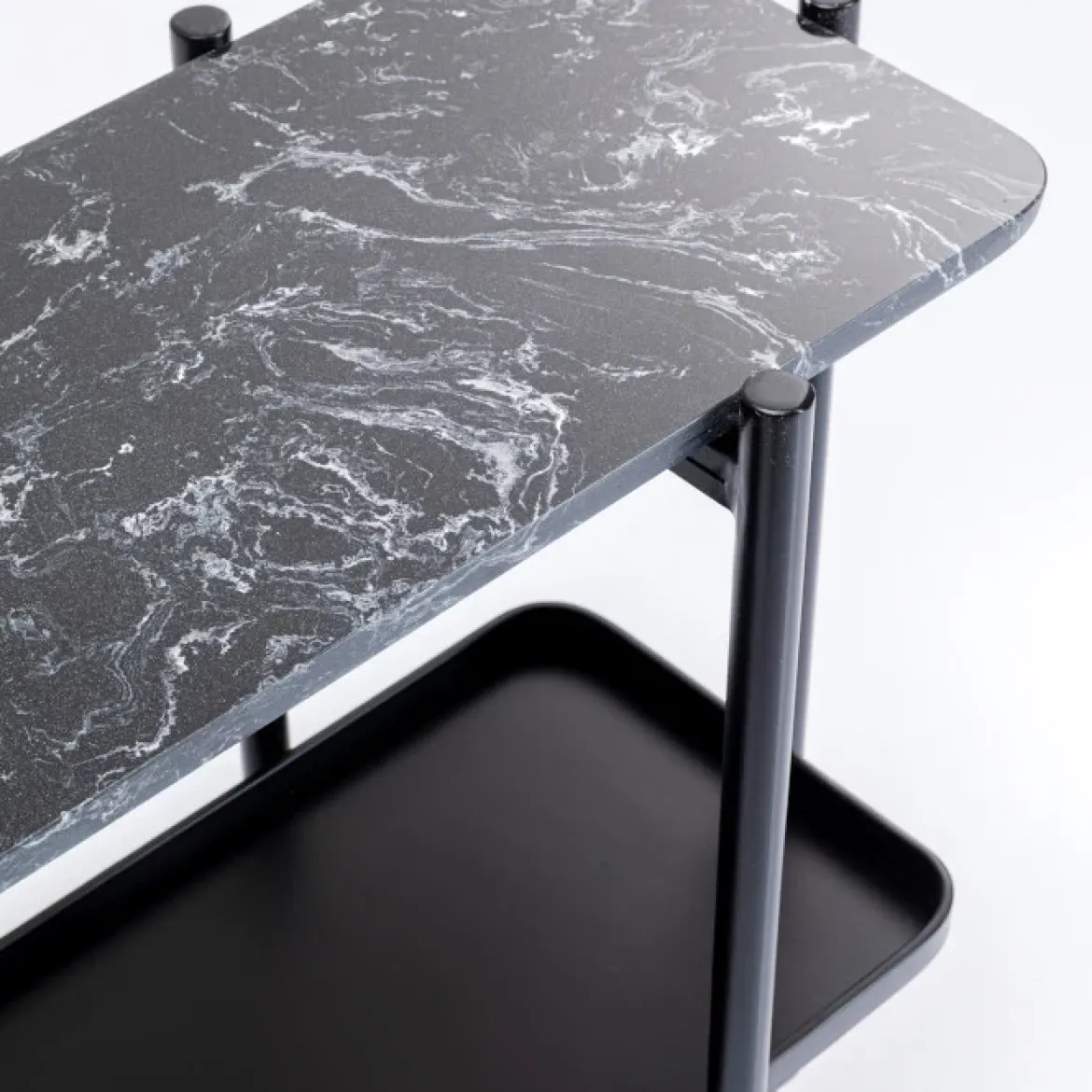 Bennet konsolbord Sort metal/ marmor