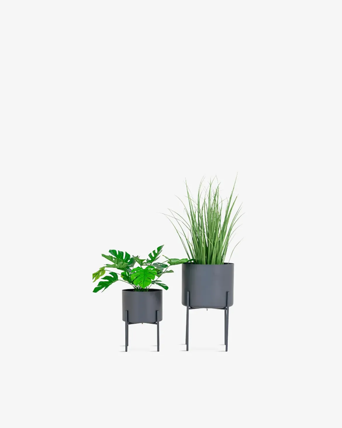 Blomsterstander sæt Grå
