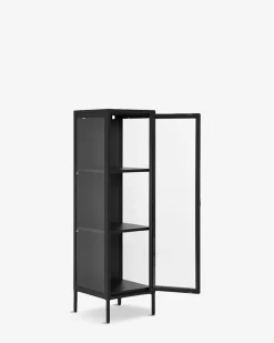 Brisbane vitrine slim Sort