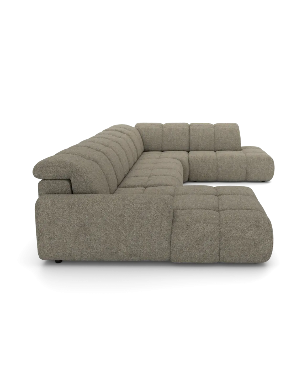 Bullet U-sofa Højrevendt med chaiselong og open end