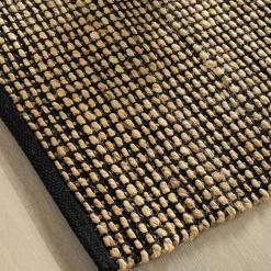Capri Natural Black tæppe 140x200 cm Tæppe