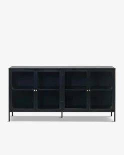 Carmel skænk Sort metal 4 dørs