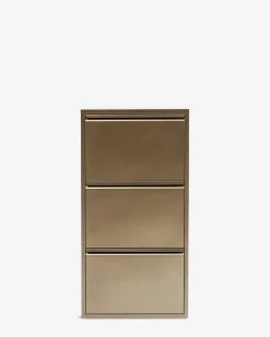 Caruso skoskab 3 låger Bronze