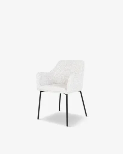 Casablanca spisebordsstol Hvid bouclé