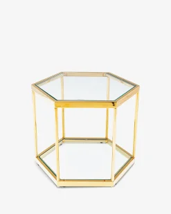 Comb sofabord Guld