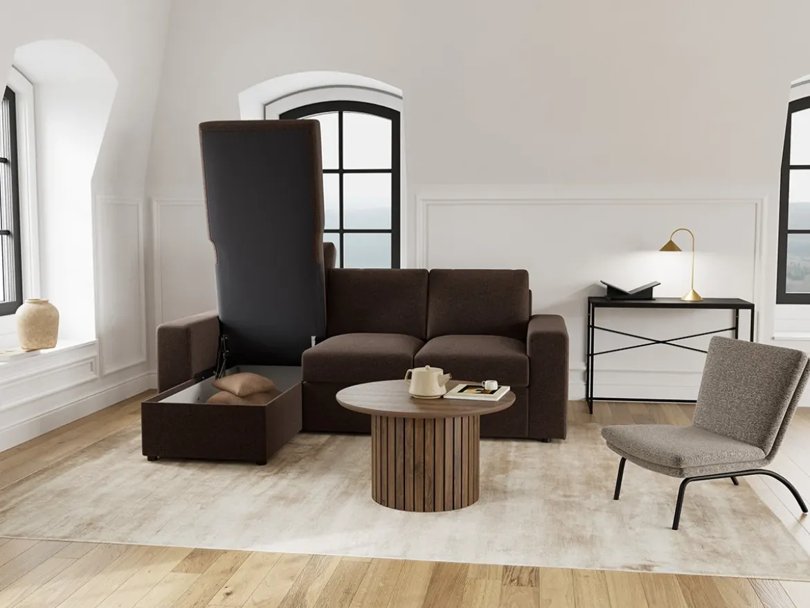 Conan sovesofa m/chaiselong Brun
