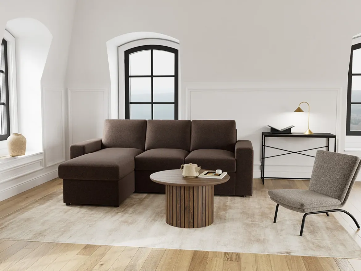 Conan sovesofa m/chaiselong Brun