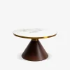 Cono sofabord Hvid keramisk marmor look