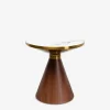 Cono sofabord Hvid keramisk marmor look