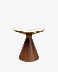 Cono sofabord Hvid keramisk marmor look