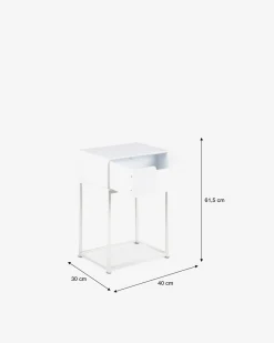 Cube natbord Hvid lak