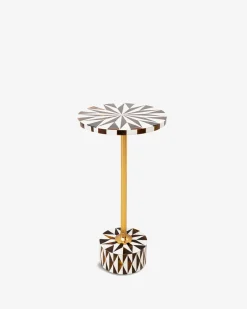 Domero star sidebord Brun/hvid