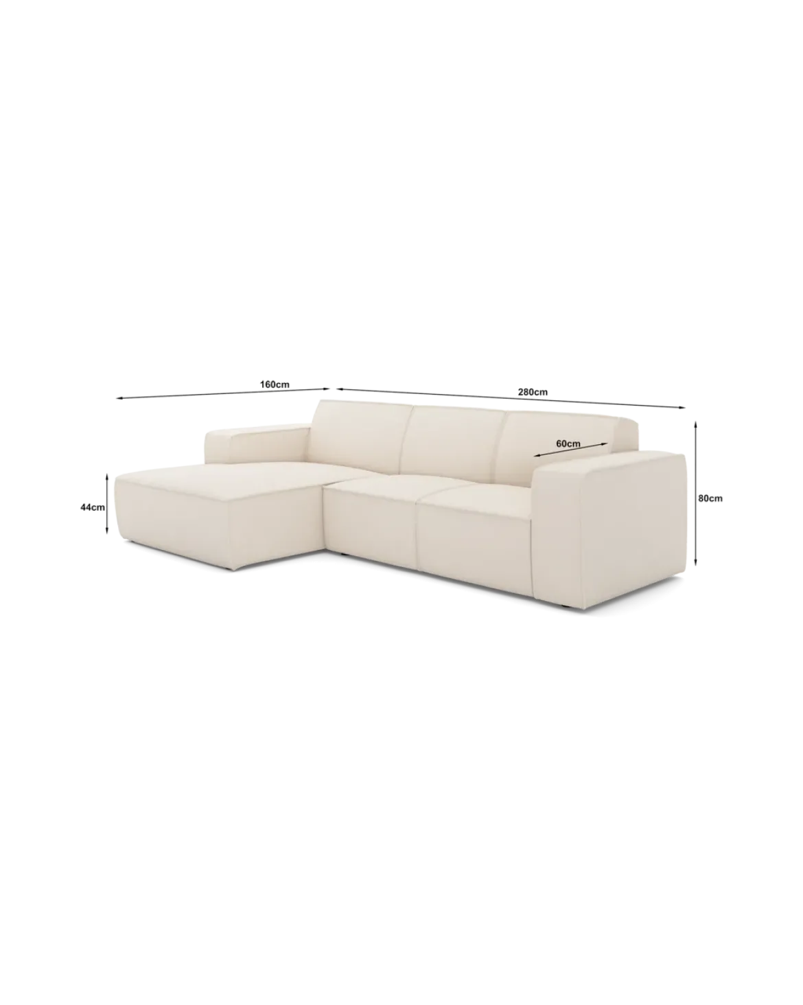 Espada chaiselongsofa Venstrevendt