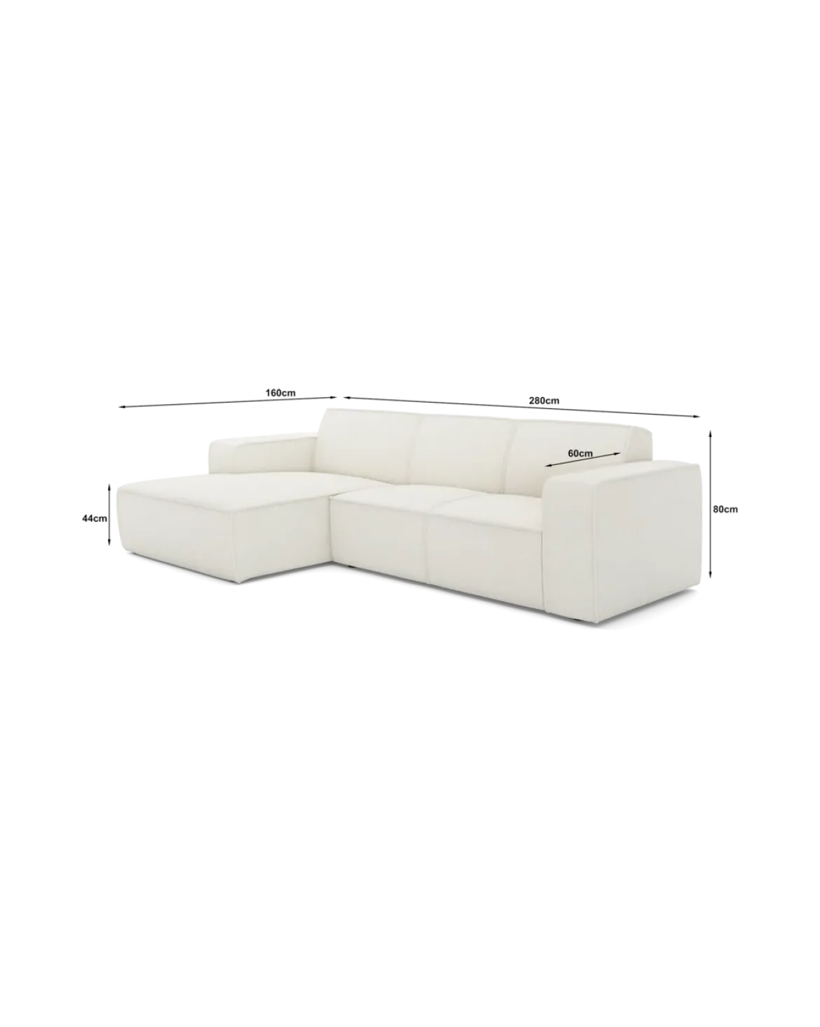 Espada chaiselongsofa Venstrevendt