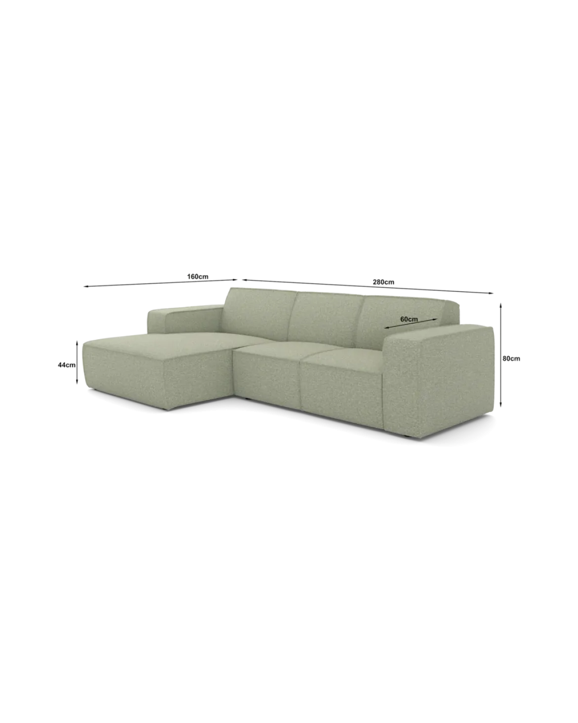 Espada chaiselongsofa Venstrevendt