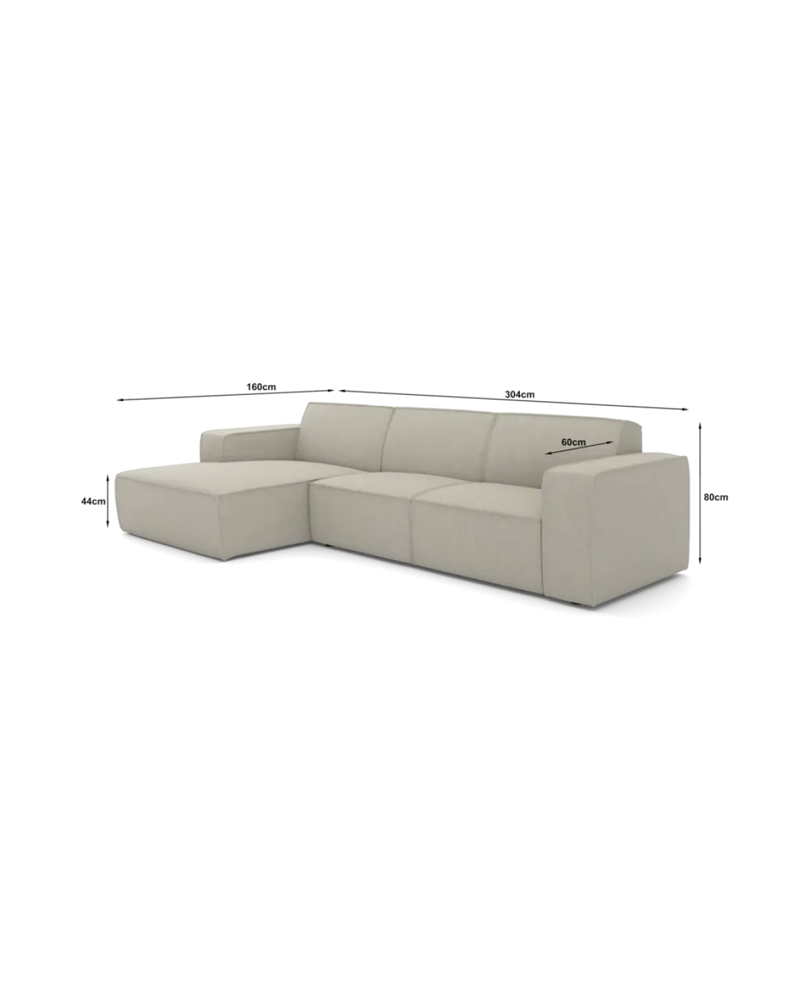 Espada chaiselongsofa XL Venstrevendt