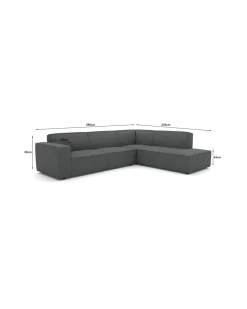 Espada hjørnesofa XL Højrevendt med open end