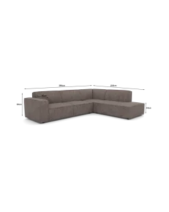 Espada hjørnesofa XL Højrevendt med open end