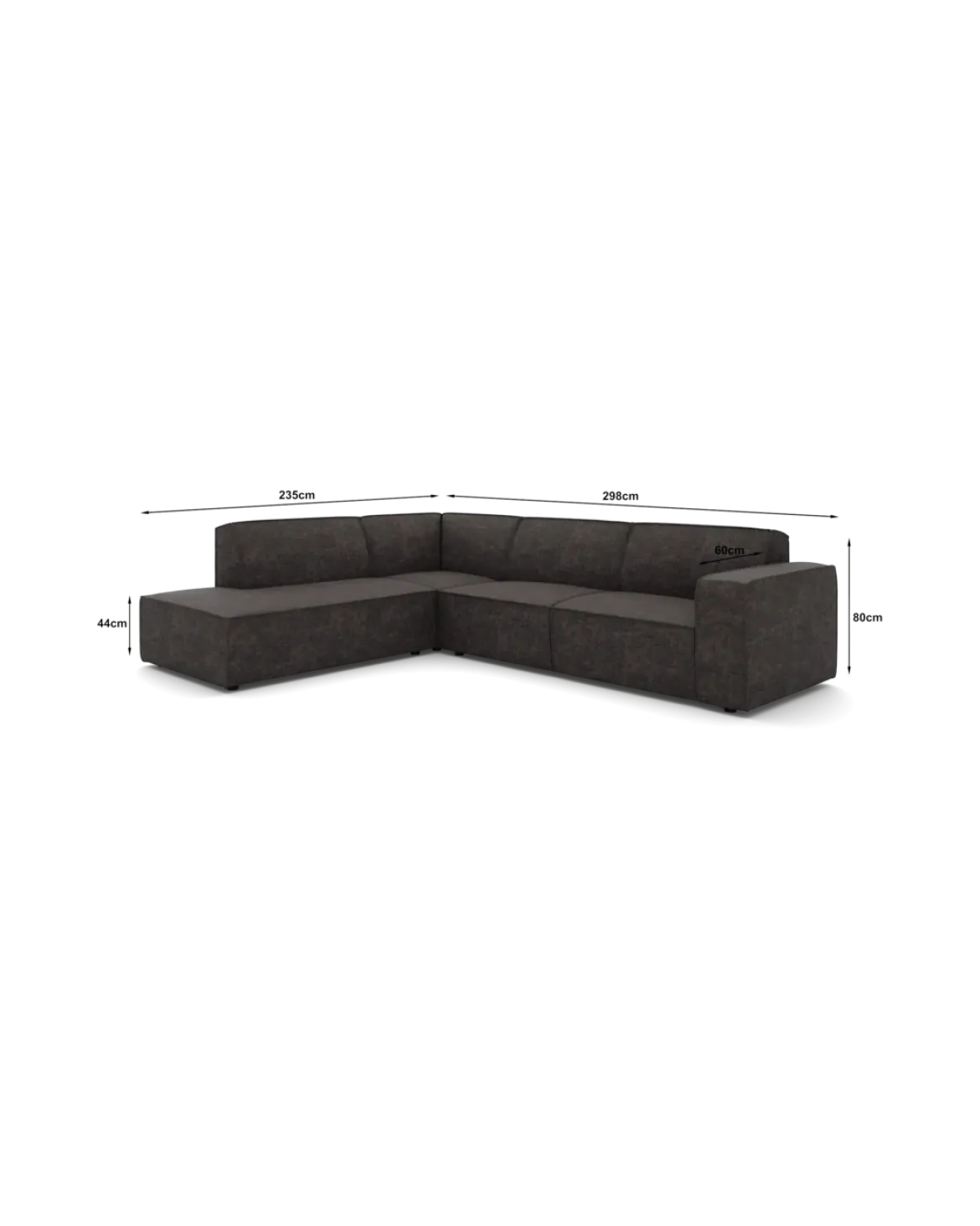 Espada hjørnesofa XL Venstrevendt med open end