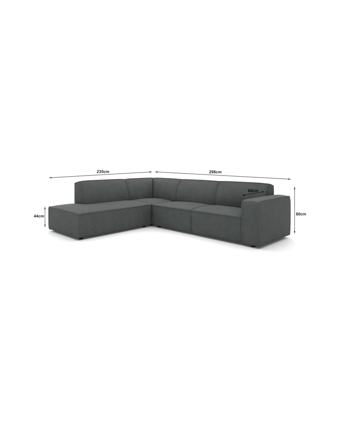 Espada hjørnesofa XL Venstrevendt med open end