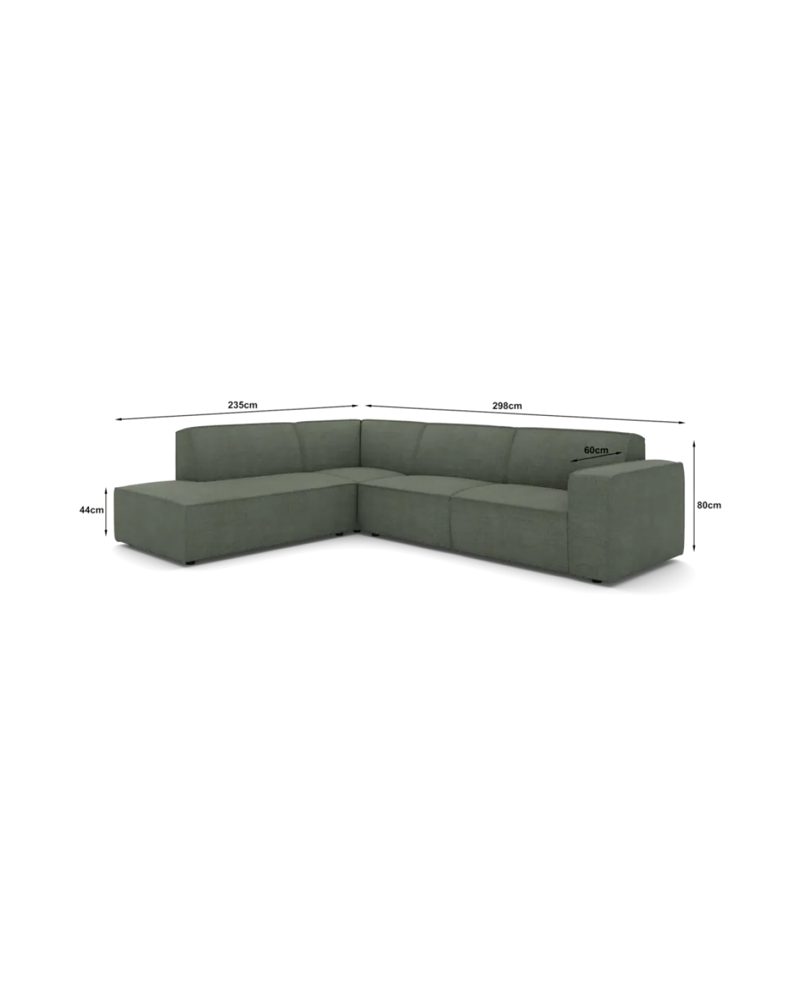 Espada hjørnesofa XL Venstrevendt med open end