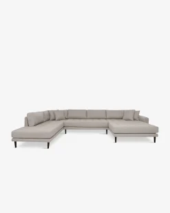 Fabio hjørnesofa M/chaiselong, Stone