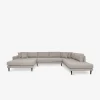 Fabio hjørnesofa M/chaiselong, Stone