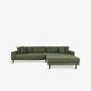 Fabio sofa m/chaiselong Olivengrøn