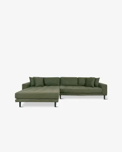 Fabio sofa m/chaiselong Olivengrøn