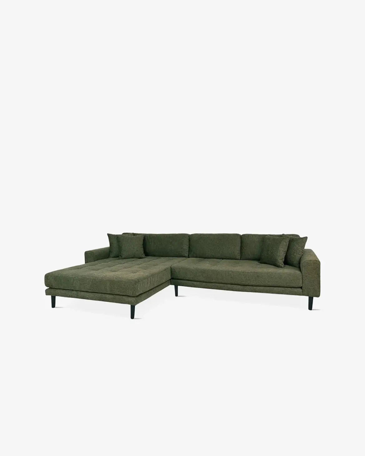 Fabio sofa m/chaiselong Olivengrøn