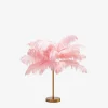 Feather palm bordlampe Pink