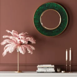 Feather palm bordlampe Pink