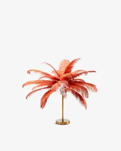 Feather palm bordlampe Rust