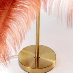 Feather palm bordlampe Rust