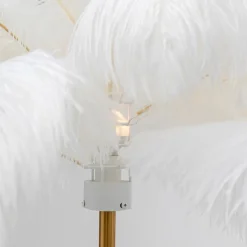 Feather palm gulvlampe Hvid