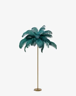 Feather palm gulvlampe Petrol