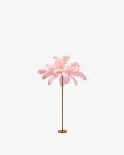 Feather palm gulvlampe Pink
