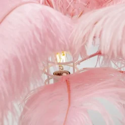 Feather palm gulvlampe Pink