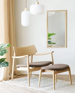 Frame fodskammel Natur/brun