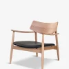 Frame loungestol Natur/sort