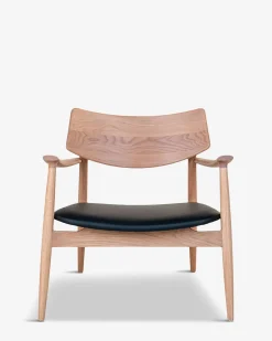 Frame loungestol Natur/sort