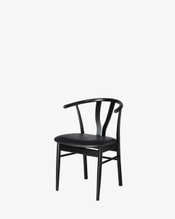 Freja spisebordsstol Sort lakeret