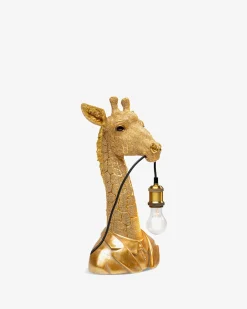 Giraf bordlampe buste Guld