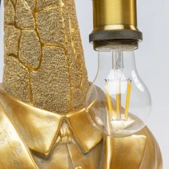 Giraf bordlampe buste Guld