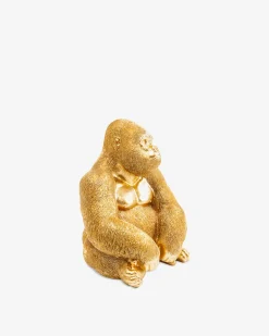 Gorilla guld XL Pynt